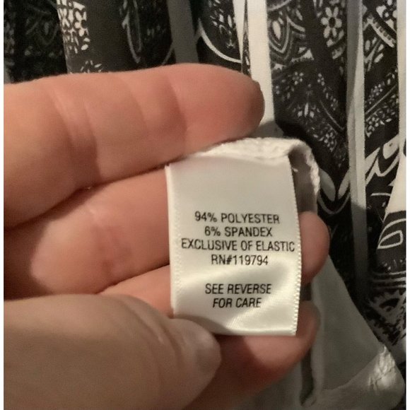 Apt 9 Womens Dress Sleeveless Size Medium Gray White Tie Dye - Picture 4 of 5